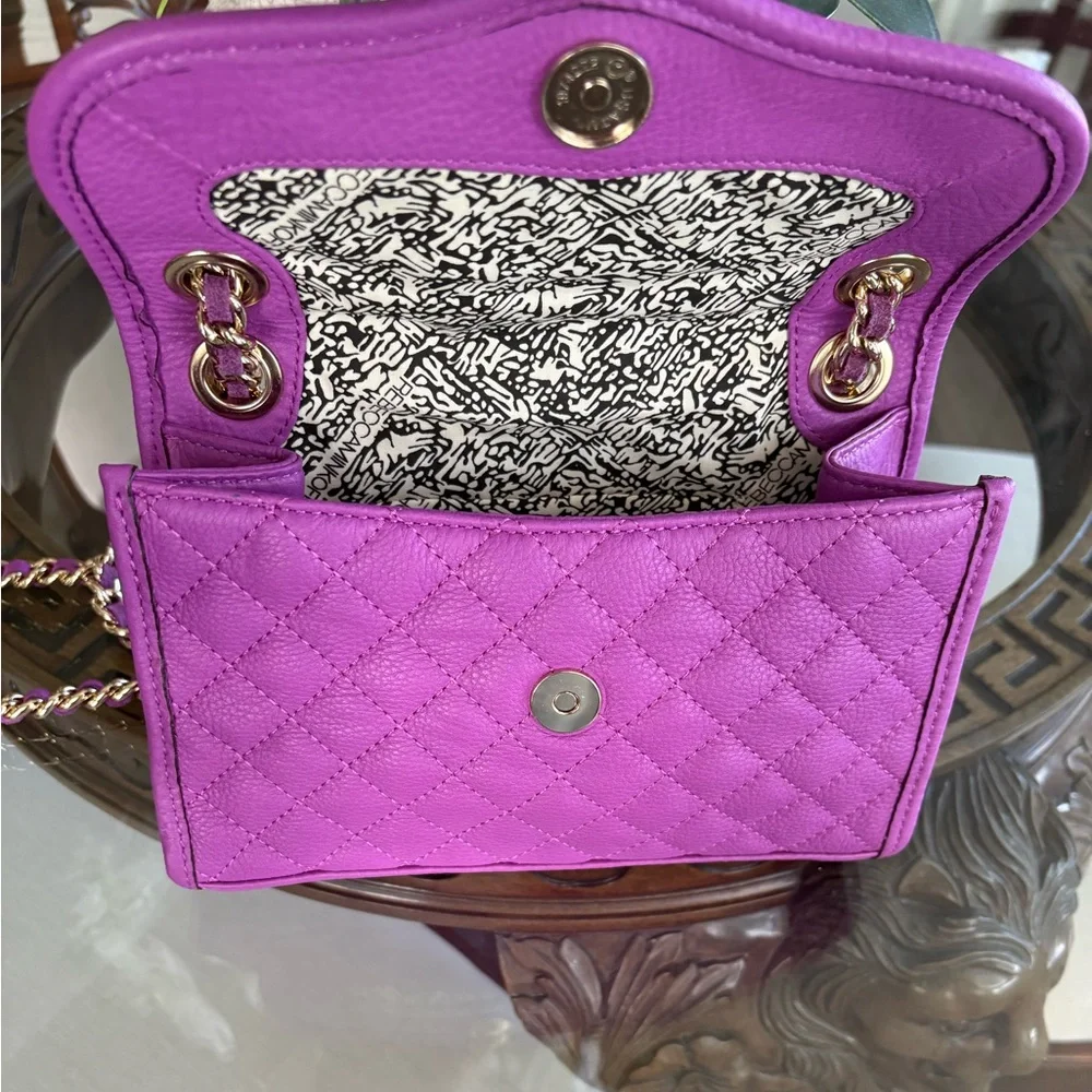 🩷🩷REBECCA MINKOFF MINI AFFAIR FUSCIA QUILTED LEATHER CROSSBODY/SHOULDER BAG!🩷🩷 - Picture 5 of 7